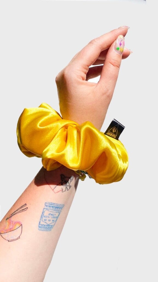 Scrunchie Satyna XXL - Camomille Yellow