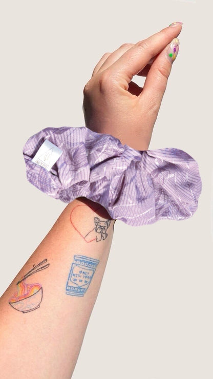 Scrunchie Satyna XL - Lavender Sweet Cloud