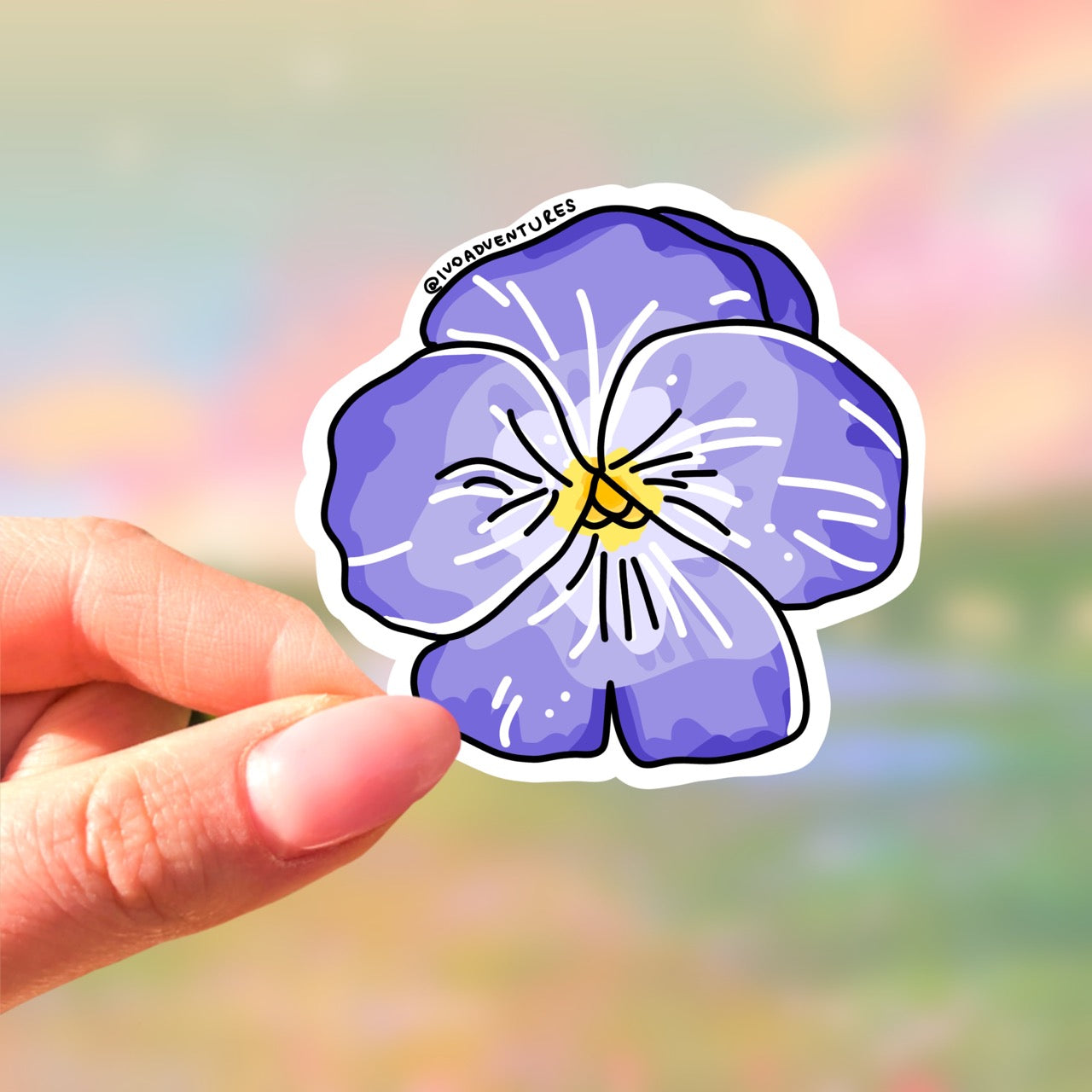 Sticker - Flower Pansy