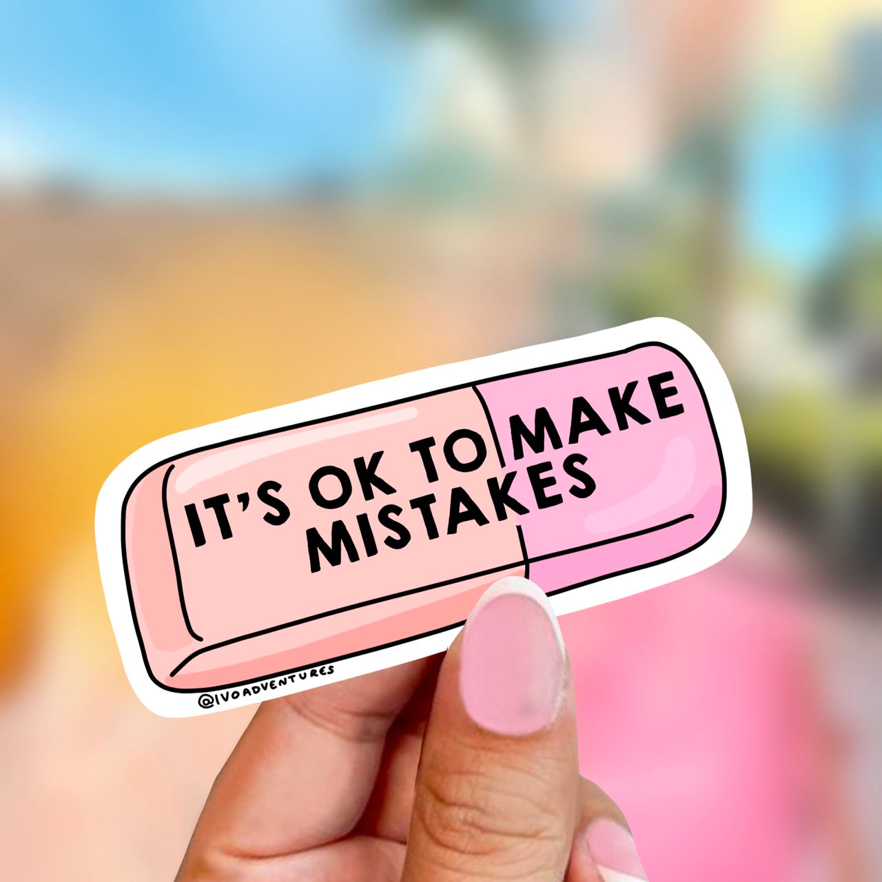 Sticker - Eraser - It's ok to make mistakes